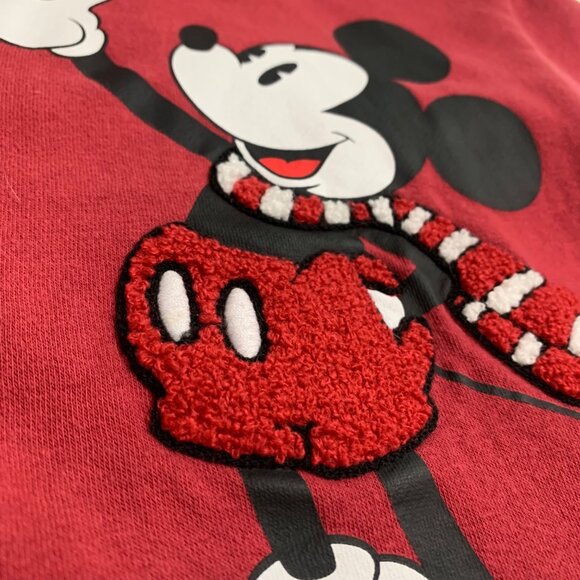 Disney Mickey & Friends Red Zip-Up Hoodie Size XS Embroidered Patches Graphics - Picture 10 of 14